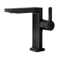 LAVAMANOS MONOCONTROL MEDIO SOLID VISTULA ALUMINIO NEGRO