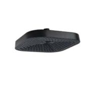 REGADERA CUADRADA 25X25 Cm - 10'' PLAST NEGRO MATE